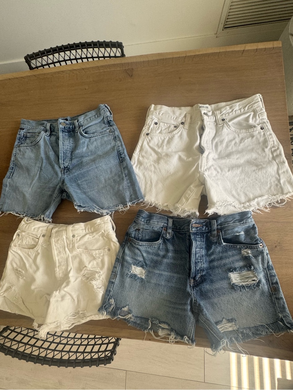 Bundle of 4 denim shorts - AGOLDE, CITIZENS OF HUMANITY, FREE PEOPLE - Picture 2 of 7